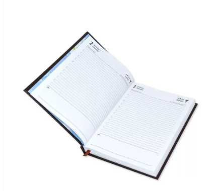 FIS A5 Diary 2023 (Arabic/English) 1 Side Padded Cover, Chocolate - FSDI18AE23CH