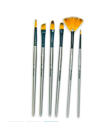 Artmate Artist Brushes Assorted (2 Round & 4 Flat Brushes) - Jiabbw-6s