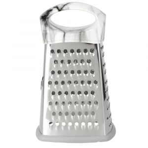Royalford Grater With Marble Handle - Stainless Steel - Silver