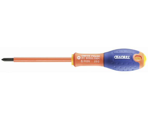 EXPERT E165415 PHILLIPS 1000V INSULATED SCREWDRIVERS PH1X100
