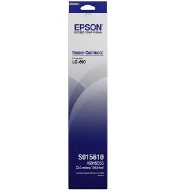 Epson S015610 Black Ribbon Cartridge For LQ-690 , 690ii, 300+iin