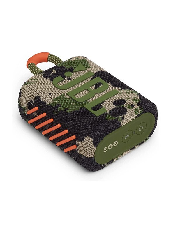 JBL GO 3 Portable Waterproof Wireless Speaker - Squad