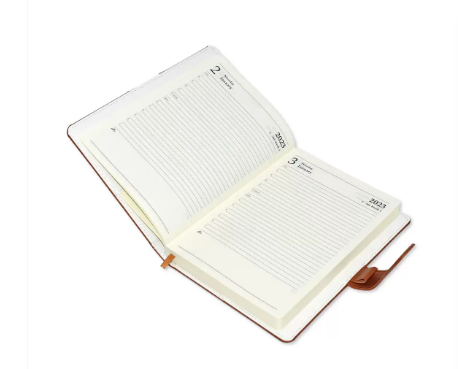 FIS 2023 Diary A5 Italian PU English with Magnetic Loop, Dark Brown - FSDI85E23DBR