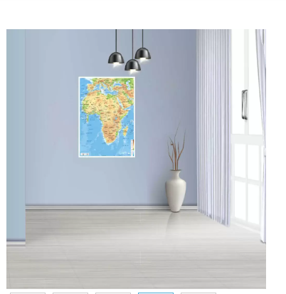 FIS "AFRICA" Wall Map with Glossy Lamination, English Language, Size 70x100cm, Printed in Multicolour - FSMA70X100AFN