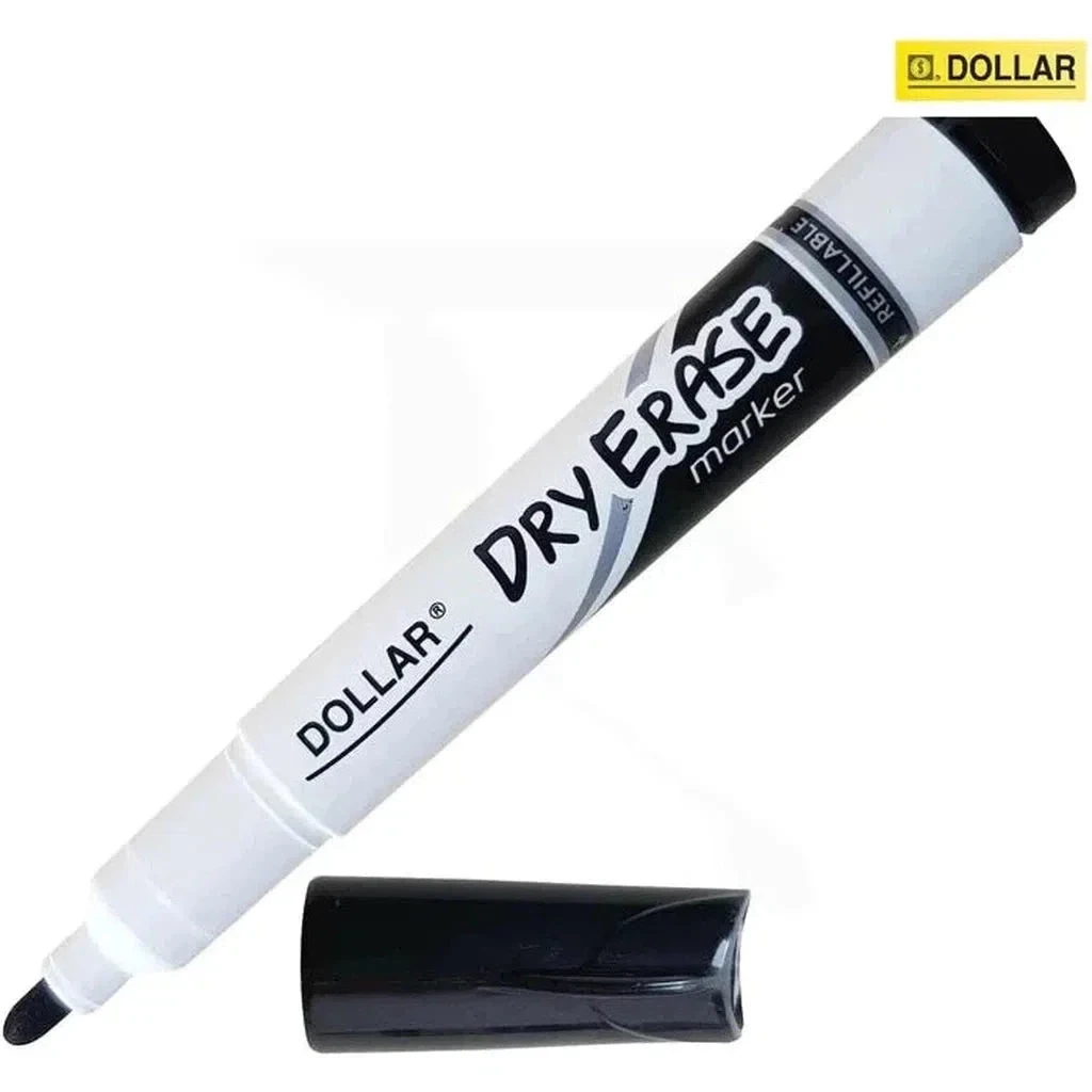Dollar Marker, Dry Erase Marker, White Board Bullet Tip Black