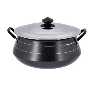 Royalford 26Cm Non Stick Handi Casserole Lid - Non-Stick - Black