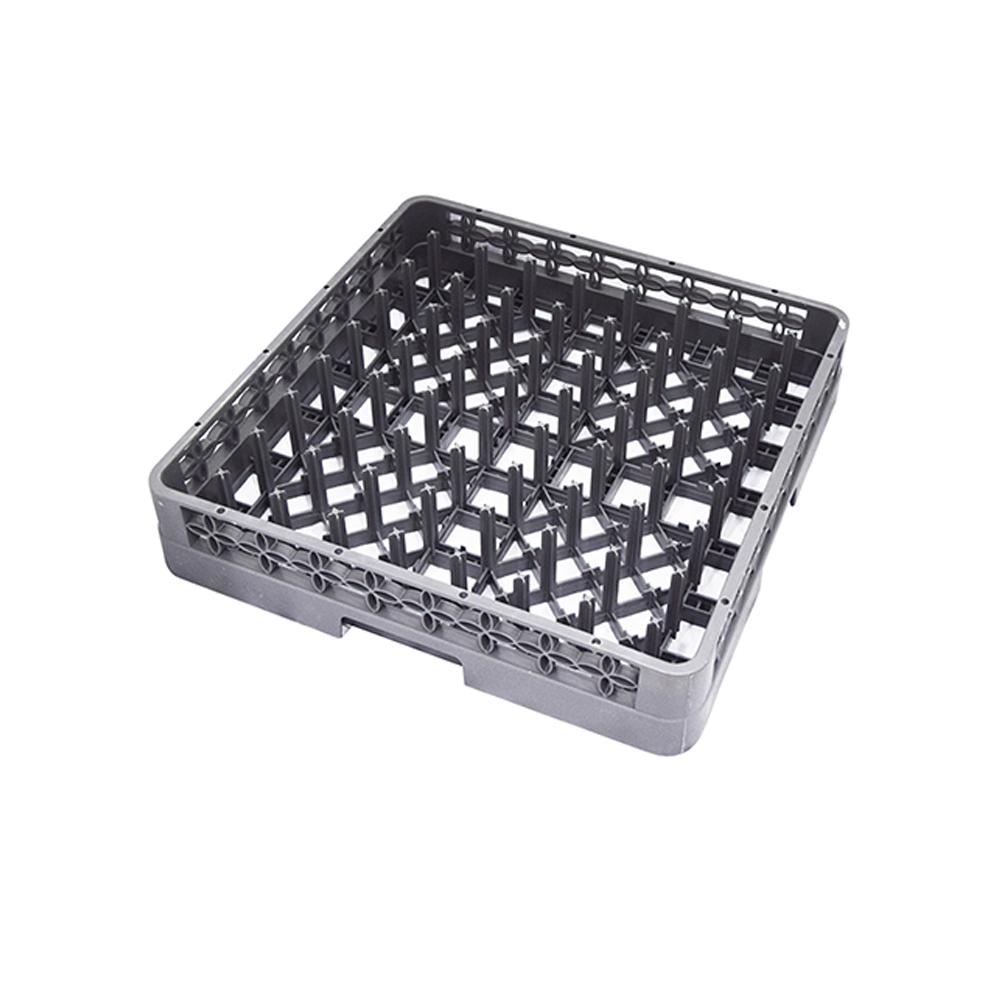 Plastic Dark Gray 64 Compartment Plate & Tray Rack