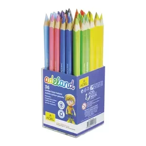 Adel Jumbo Trio Color Pencils, 12 Colors, Pack of 36 Pcs - ALCK2117510104