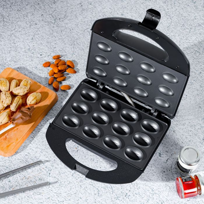 12 Pcs Nut Maker, Non-Stick Nut Maker, GNM36531N | Power & Ready Indication Lights | Overheat Protection | Cool Touch Handle | Skid-Resistant Feet | 2 Years Warranty