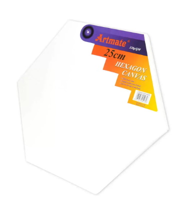 Artmate Hexagon shape Canvases, 25cm Size - JIGNE5301H25