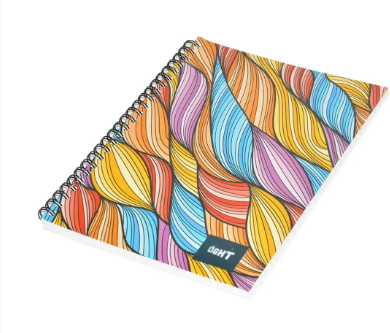 10-Piece Light Spiral Soft Cover Notebook Single Line A5, 80-Sheets - LINBA51523S