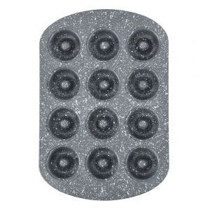 Royalford Mini Donut Pan - Carbon Steel - Black