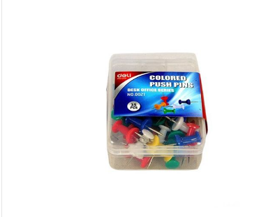DELI COLORED PUSH PIN E0021 35PCS