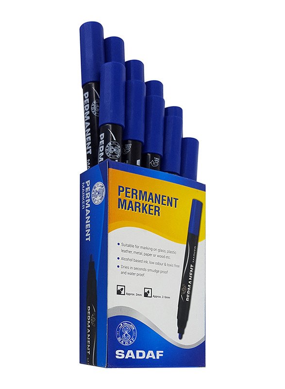 SADAF PERMANENT MARKER 5MM BLACK,BLUE,GREEN,RED(CHISEL TIP)