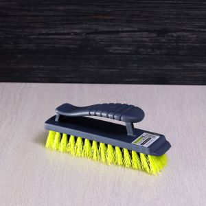 Royalford Pp & Trp Material Hard & Stiff Bristle Brush Floor/Dish Brush - Grey & Green