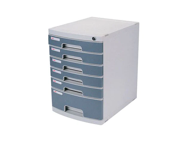 DELI 6 Drawer Cabinet with Lock in Front Blue