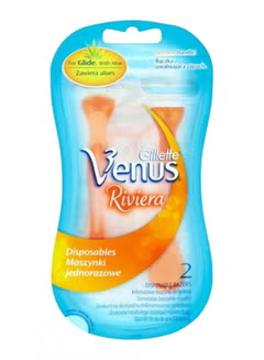 Pack Of 2, Venus Riviera, Disposable Razor, Orange/Blue