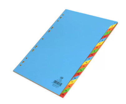 Pack of 12 Pieces A4 Card Divider Blue