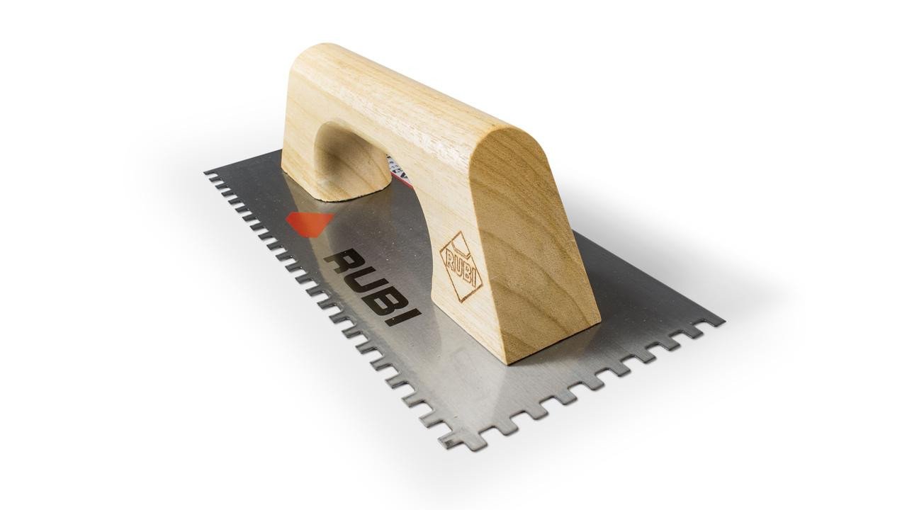 RUBI 65984 STEEL NOTCHED TROWEL 11″ 3/8×3/8 (8×8 MM)