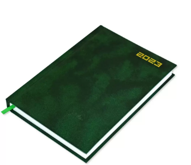 Fis 2023 Russian Diary, A5 Vinyl, 1 Side Padded, Green -FSDIRU0123GR