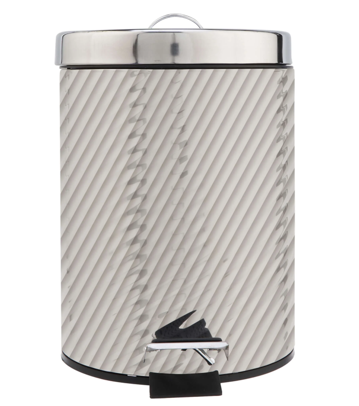 Hygic Stainless Steel Pedal Bin Dust Bin(Stripes Design)