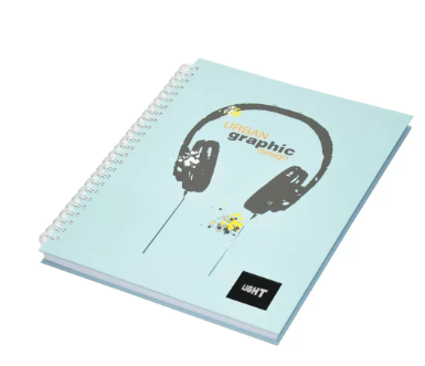Light Spiral Hard Cover Notebook Single Line (Pack of 5 Pcs X 100 Sheets) 9X7 Inch Size - LINBS971802