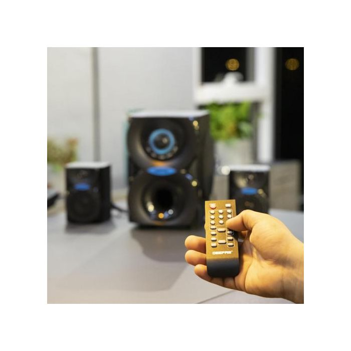 2.1 Channel Multimedia System - Portable, 20000W PMPO, Dual Woofer| USB, Bluetooth & Multiple Device | Ideal For Pc, Play Station, Tv, Smartphone, Tablet, & More | 2 Years Warranty