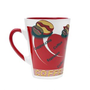 Royalford Coffee Mug - Porcelain - Red - 325 ML - RF2965