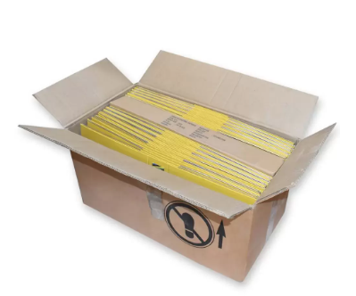 Pack of 50 Pieces Pieces Lever Arch File Folder With Slide-In Plate Yellow