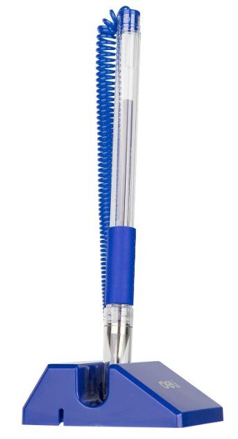 Deli-E6791 Spring Bullet Desk Pen Stand - Blue