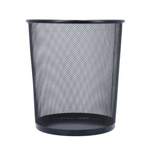 Royalford Mesh Waste Bin - Stainless Steel - Black