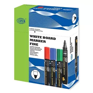 Fis White Board Markers Fine - 12 Pieces (red) - FSMKWF04RE