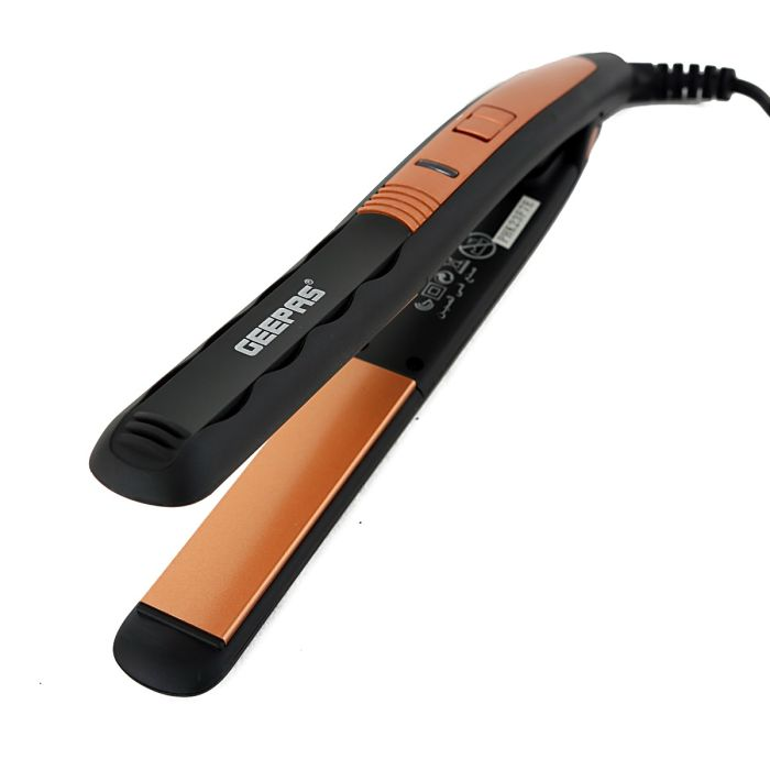 Hair Straightener With Ceramic Plates, Gold And Black