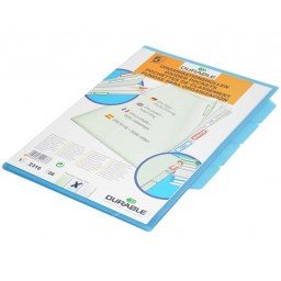 Durable 2316-06 3 Part Folder Transparent Blue Pack/ 5