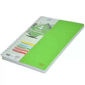FIS 4 Subject University Books, 160 Sheets, A4 Size, Micro Perforated Pages, Green Colour - FSUB4SPPPA
