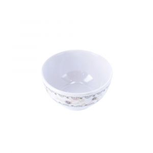 Royalford 35" Lily Designed Melamine Rice Bowl - Melamine - White