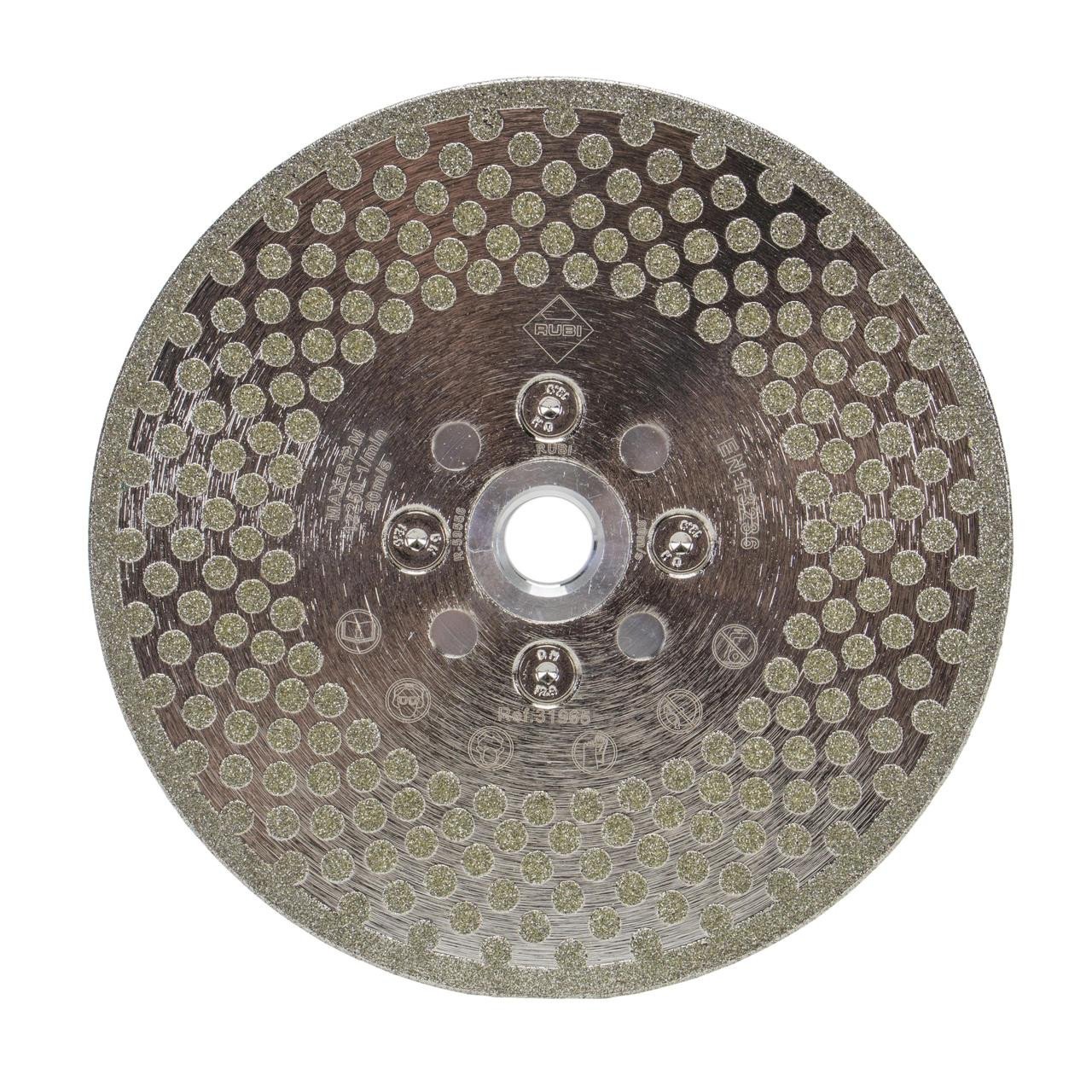 RUBI 31964 ELECTROPLATED CUTTING AND GRINDING DIAMOND BLADE 115MM, ECD-115 2IN1 SUPERPRO