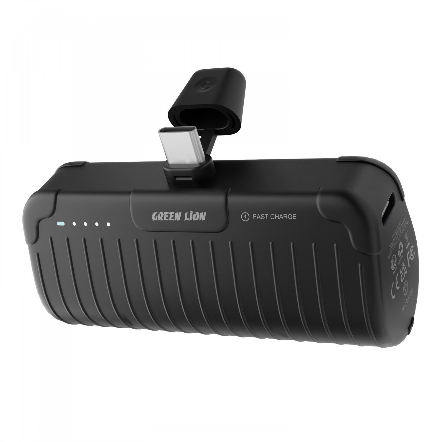 Green Lion Pocket Power Bank 5000mAh PD 20W with Type-C Connector - Black