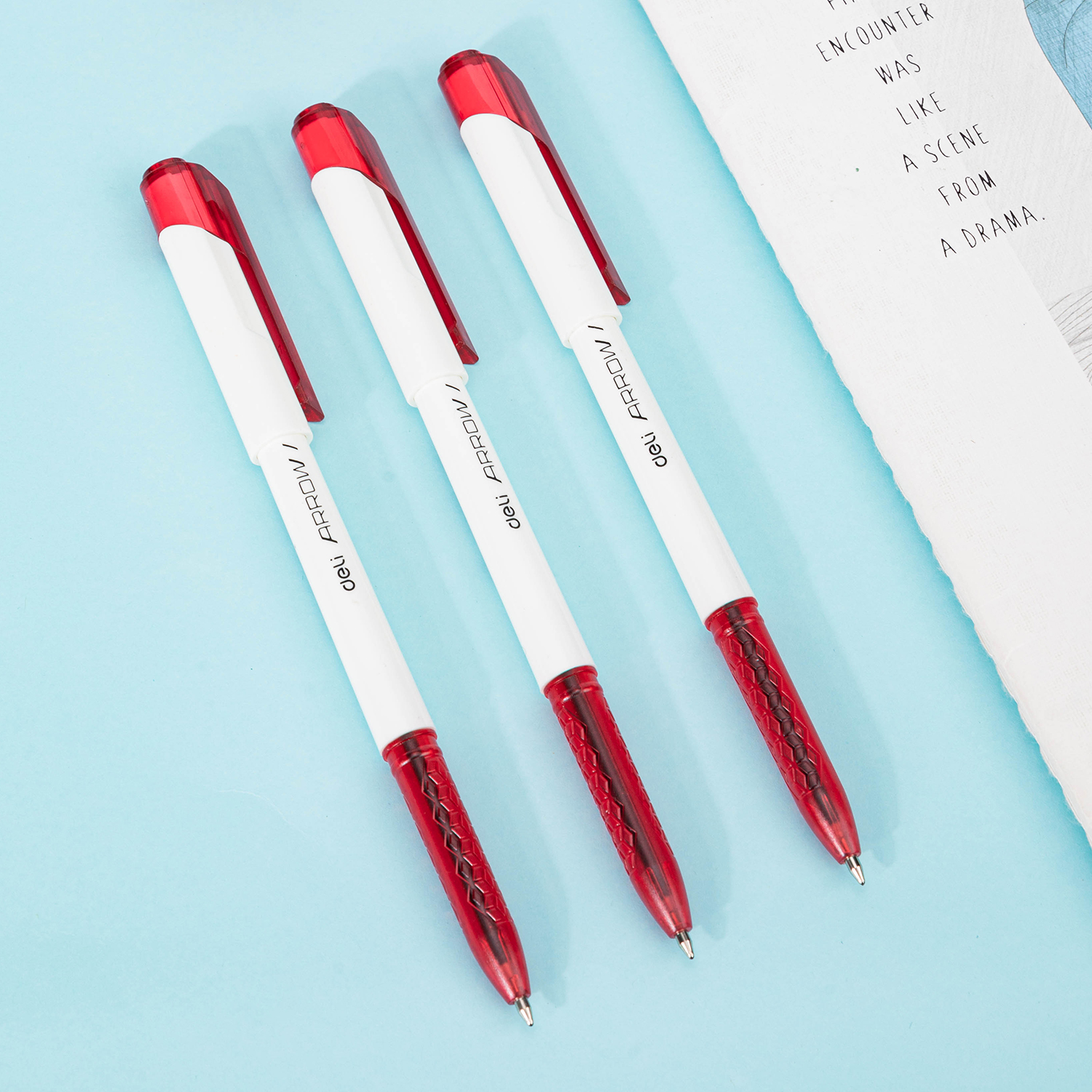 Deli-EQ23-RD Ball Point Pen