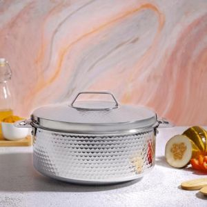 Royalford Re Hammerd Hot Pot - Stainless Steel - Silver - RF10536