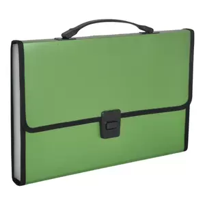 FIS Expanding File Metalic 13 Pockets Green Color, F/S (210 x 330 mm) Size - FSPG1306GR