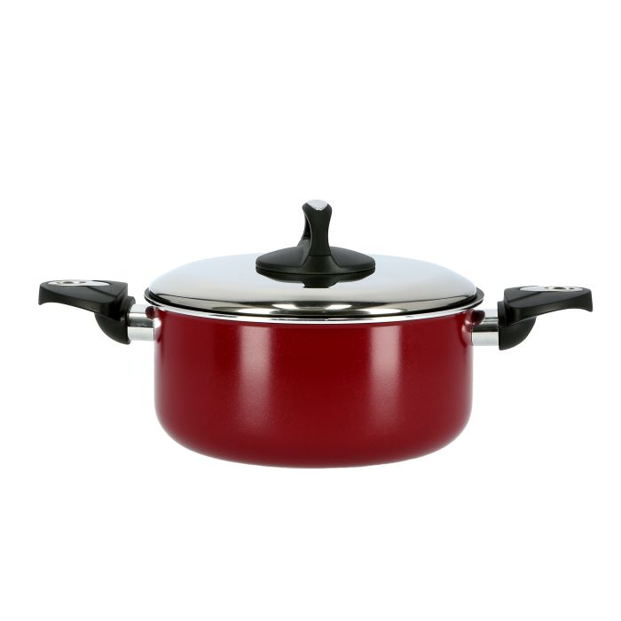 20Cm Elegant Casserole With Lid - Durable Non-Stick Coating, High-Quality Construction With Heat Resistant Handle | Dishwasher Safe | Non-Stick Dish For Gas & Ceramic Hobs