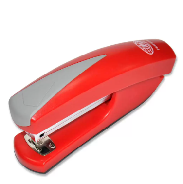 FIS Medium Stapler With Non-Slip Rubber Base Pad, (L)138 x (W)31 x (H)55 mm Size, Plastic Body, Red Colour - FSSF5579