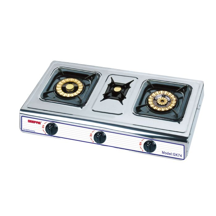 Geepas GK74 Stainless Steel Gas Cooker With 3 Burners
