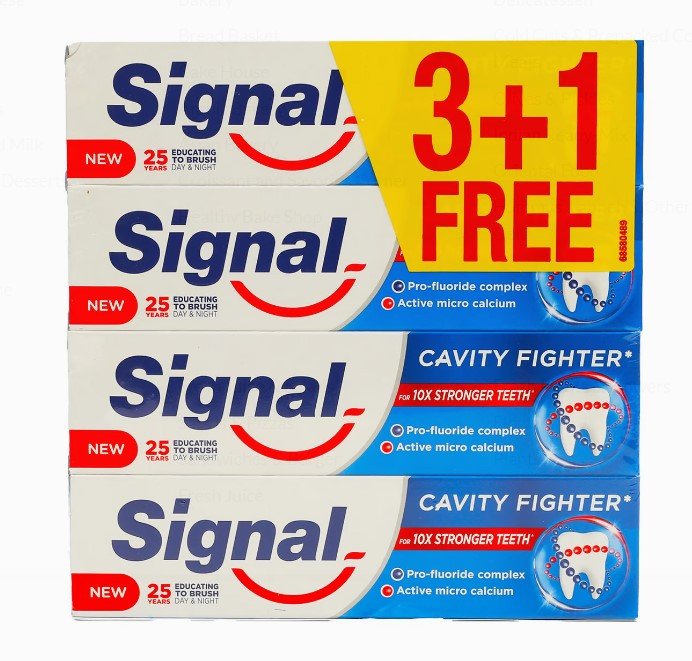 Signal Cavity Fighter Toothpaste 75 ml 3 + 1