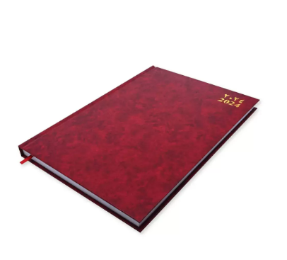 FIS Diary 2024 (Araacbic/English) Maroon, A4 - FSDI41AE24MR