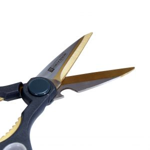 Royalford 3 In 1 Kitchen Scissor - Stainless Steel - Black