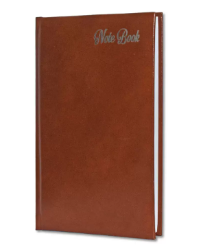 FIS Notebook Bonded Leather, Size A5, Offset White Paper, 70 GSM, 196 Pages, 8 mm Ruled, 1 Side Padded Cover, Colour Brown - FSNB1SA5WHBLBR