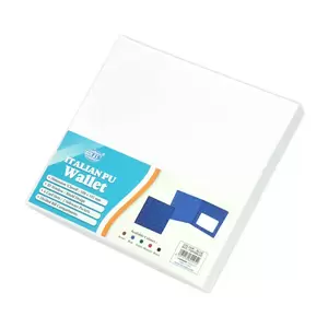 FIS Italian PU Bifold Design Wallets Polyurethane For Men, ID Card Window, 6 Card Slots, 2 Sideways Pockets, Divided Bill Compartments, Blue Colour, Closed Size 100 x 105 mm - FSPQBLD2