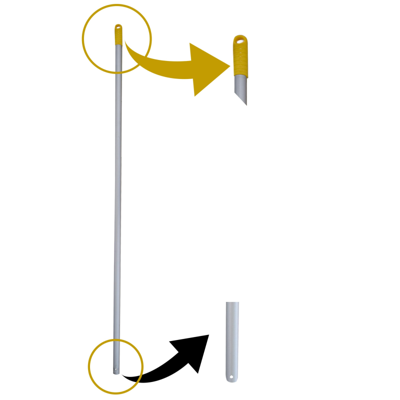 AKC | Aluminum handle | 150 cm | YELLOW